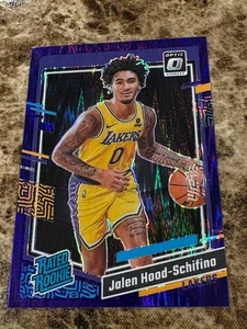 JALEN HOOD-SCHIFINO 2023-24 Panini Donruss Optic Purple Shock #214 Rookie Lakers - Picture 1 of 2
