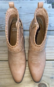 Frye and Co. Palma Damen-Booties mit gestapeltem Absatz Größe 8M – hellbraun – EINMAL GETRAGEN - Bild 1 von 12