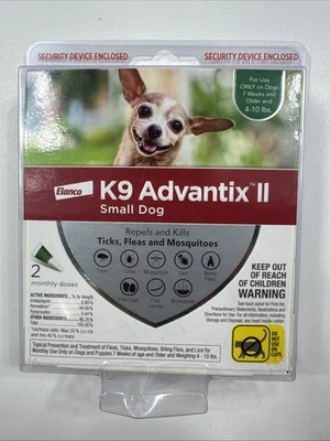 K9 Advantix II Flea and Tick Treatment For Small Dog's - 2 Pack - Image 1 of 4