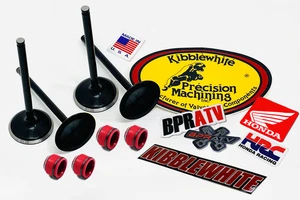 New Kibblewhite CRF450R Head Intake Exhaust Valves RED Viton Seals Set 2013-2016 - Picture 1 of 24