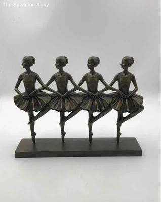 Vintage Bronze Cultural Ballerina Dancers Decorative Art Modernism Sculpture - Image 1 of 4