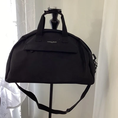 Спортивная спортивная сумка Giorgio Armani Parfums черная нейлоновая для выходных - Изображение 1 из 4