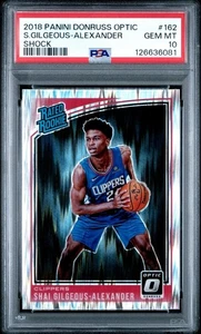 2018 PANINI DONRUSS OPTIC SHOCK #162 SHAI GILGEOUS-ALEXANDER ROOKIE RC PSA 10 - Picture 1 of 2