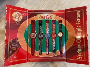 Limited Edition Rare Swatch Coca-Cola Watch Set of 5 2000 Sydney Olympics Souven - Picture 1 of 6