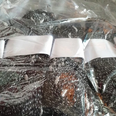 JOBLOT 5 x 100g BALL Eyelash Knit Wool Yarn Twist silver  ✨️ Sparkle black sale - Image 1 of 3