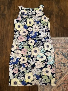 Small Talbots Floral Dress Stretch Cotton Euc Pristine! - Picture 1 of 3