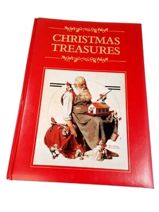 Vtg Christmas Treasures Book Stories Art Pomes Barnes & Noble Coffee Table Book - Picture 1 of 10
