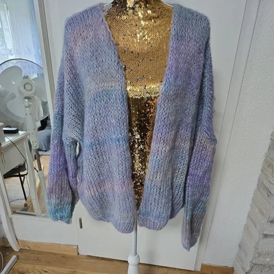  Strickjacke Cardigan Wolle  Handmade Gr.48-56 Lana Grossa  - Bild 1 von 4