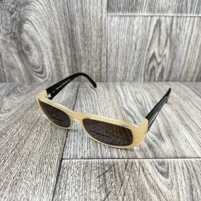 PRADA ITALY SPR 03E 8AS-3N1 THICK GLOSSY Brown  EYEGLASSES - FRAMES ONLY - Image 1 of 4