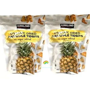 2 Packungen Kirkland Signature Bio getrocknete Ananas Leckerbissen je 26 Unzen = 52 Unzen - Bild 1 von 3