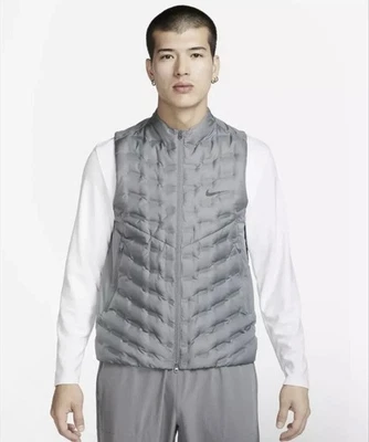 Nike Therma-Fit ADV Repel Aeroloft Down Running Vest Grey Men’s 4XL-Tall FB7542 - Image 1 of 4