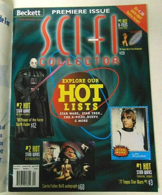 Tarjeta coleccionable Beckett Sci-Fi Collector #1 en estado bastante bueno/casi nuevo 1999 guía de precios Star Wars Trek Foto 1 de 4