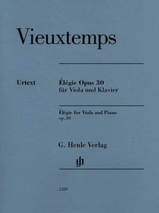Henry Vieuxtemps Elegie Op. 30 Sheet Music Viola and Piano NEW 051481229 - Picture 1 of 1