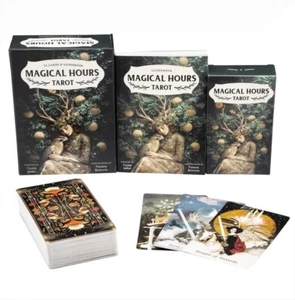 MAGICAL HOURS TAROT DECK & BOOK SET Magic Oracle Fantasy Art magick witch craft - Picture 1 of 10