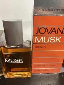 Vintage JOVAN MUSK For Men Aftershave Cologne Splash 4 Oz New in Box Old stock - Picture 1 of 5