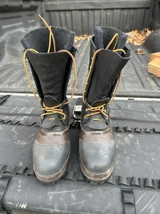 Hoffman’s Boots Leather LINEMAN FELT Pac Boots Men’s Size 10 - Picture 1 of 8