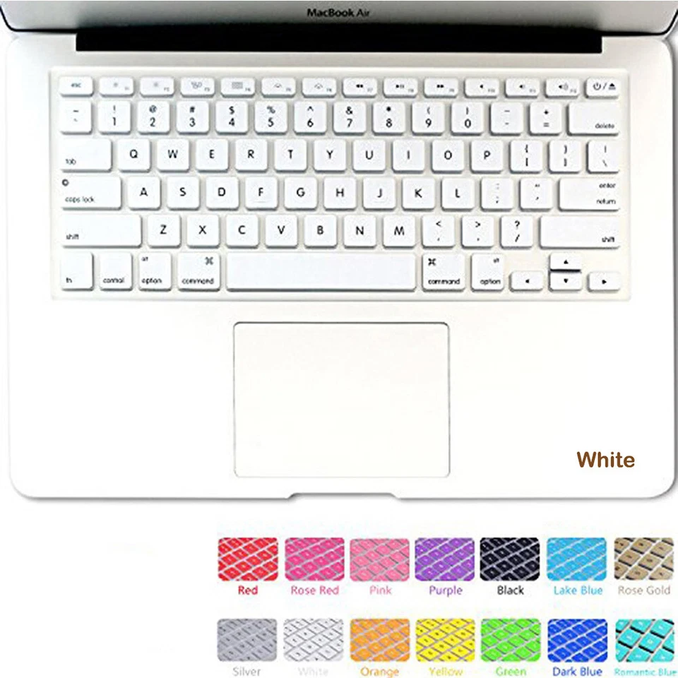 Cubierta protectora de silicona para teclado para Apple MacBook Pro Air 11" 12" 13" 15❀ Foto 1 de 4