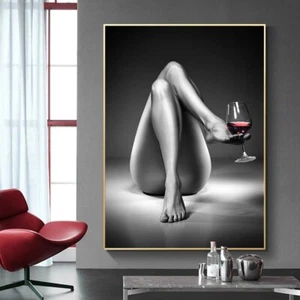Mordern Nordic Sexy Niña Lienzo Pintura Arte de Pared Póster Impresión Cuadro de Pared - Imagen 1 de 3