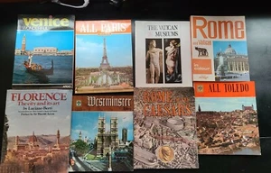 VINTAGE 8 BOOK LOT WESTMINSTER ABBEY VENICE PARIS VATICAN ROME FLORENCE TOLEDO - Picture 1 of 1