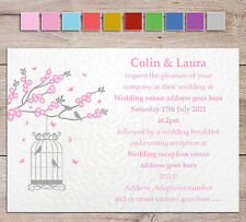 Personalised Wedding Invitations & RSVPs Evening Invites butterfly birdcage #2