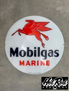 MOBIL Mobilgas Marine Reproduction 13.5" Gas Pump Globe Face / Lens - Picture 1 of 3