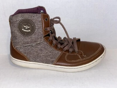 Creative Recreation Womens Brown Leather Canvas High Tops Zips Size 9.5 - Image 1 of 4