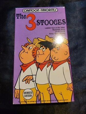 The Three Stooges RARE Animated Cartoon Favorites RARE 1965 VHS 3 Stooges - Image 1 of 3