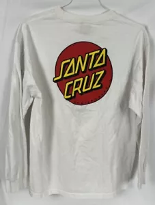 Camiseta Santa Cruz Clásica Punto "Manga Larga" Monopatín Blanca Talla Grande - Imagen 1 de 4