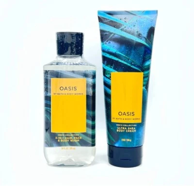 Bath & Body Works Oasis para hombres 10 oz jabón corporal y 8 oz crema corporal paquete de 2 piezas Foto 1 de 3
