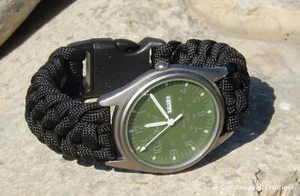 Triple snake knot paracord watch band - Cinturino per orologio in paracord. - Foto 1 di 10