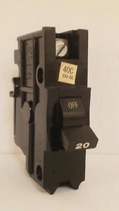 FEDERAL PACIFIC / FPE CIRCUIT BREAKER 1POLE/20A/120V NB120 - Picture 1 of 4