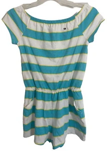 Tommy Hilfiger Girls XL/16 Romper Off Shoulder Short Sleeve One Piece Outfit - Picture 1 of 9