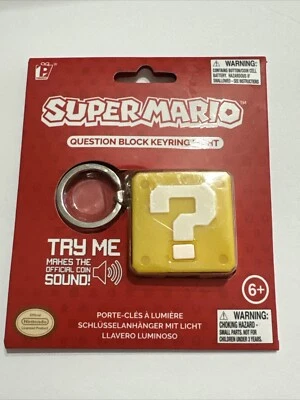 Nintendo Super Mario Question Block Key Ring Light - Image 1 of 4