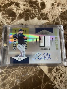 2020 ABSOLUTE LOGAN ALLEN Gold AUTO AUTOGRAPH JERSEY SIGNATURES #D 08/10 INDIANS - Picture 1 of 2