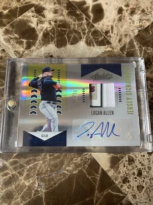 2020 ABSOLUTE LOGAN ALLEN Gold AUTO AUTOGRAPH JERSEY SIGNATURES #D 08/10 INDIANS - Image 1 of 2