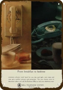 1964 BELL TELEPHONE Vintage Look Replica Metal Sign NOT ACTUAL  ROTARY PHONE - Picture 1 of 1