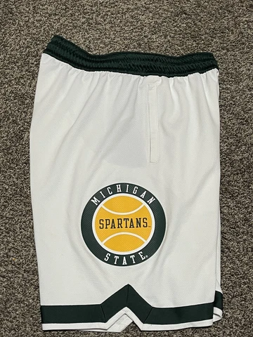 RETRO NIKE 1979 Michigan State Spartans HOME WHITE Basketball Shorts Large Cover