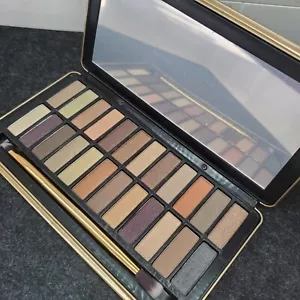 Beauty Exposed Naked Palette Natural Browns Tans Golds Grays Dbl Sided Brush - Picture 1 of 24