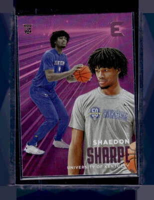 2022 Panini Chronicles Draft Picks #17 Shaedon Sharpe Essentials Pink Kentucky - Image 1 of 2