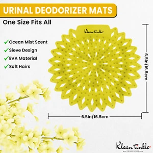 10 Pack of Yellow Bathroom Odor Freshener Urinal Mats Bathroom Cleaning Supplies - Picture 1 of 16