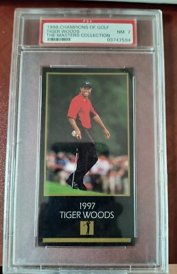 1998 Champions Of Golf  Tiger Woods Masters Collection Graded PSA 7 NM - Image 1 of 4