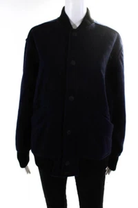 Everlane Womens Navy / Black The ReWool® Varsity Bomber Size S