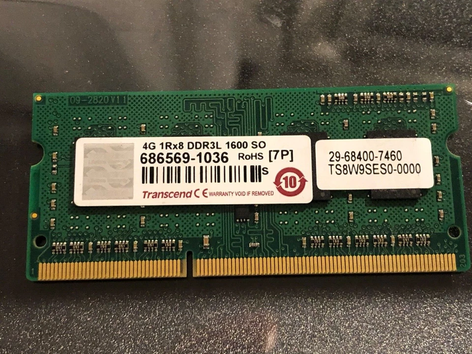 Transcend  Apple 8GB PC3 12800 1600 DDR3 Sodimm Laptop RAM Memory - Image 1 of 1