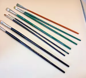 M. Grumbacher Gainsborough, Weber Artist Brushes USA lot 8 VTG + Payons 1950s - Picture 1 of 10