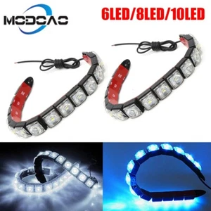 Car Flexible Daytime Running Light DRL White Bright Front Fog Strip - Picture 1 of 13