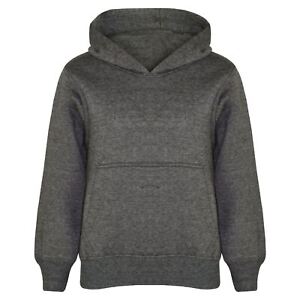 Girls Boy Plain & Tie Dye Print Sweatshirt Pullover Hooded Jumper PE School Coat