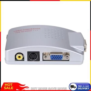 PC Laptop VGA zu TV RCA Composite S-Video Schalter Konverter Signaladapter - Bild 1 von 5