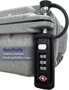TSA Approved Firearm Travel Case Locks, Gun Case Hard Pistol Cases Lock Gun Carr - Picture 1 of 13