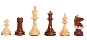The W.T. Pinney Series Chess Set - Pieces ONLY - 4.75" King - Natural and Anjan - Picture 1 of 10