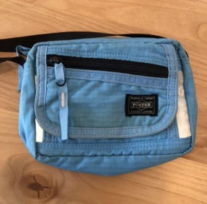 Yoshida PORTER DESERT Shoulder Bag S Light Blue Shoulder Pouch Belt Bag Japan - Picture 1 of 4